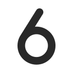 Number 6 SVG Icon